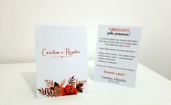 Placa para Mesa - Casamento