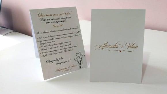 Placa para mesa - Casamento