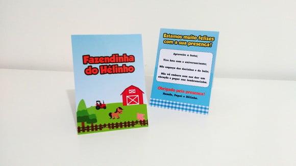 Placa para mesa - Fazendinha