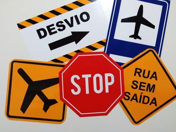 Placas Decorativas - Aeroporto