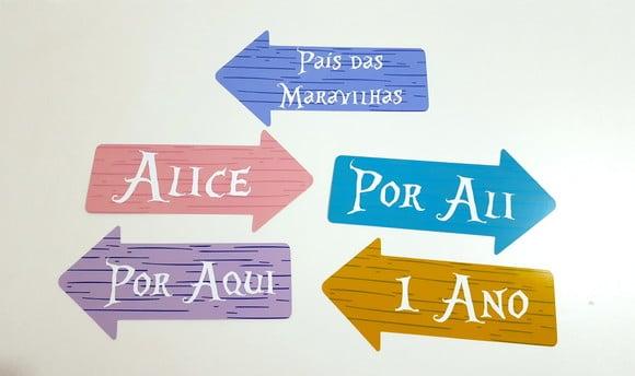 Placas Decorativas - Alice no País das Maravilhas