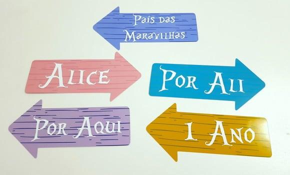 Placas Decorativas - Alice no País das Maravilhas