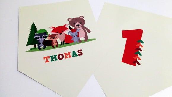 Placas Decorativas - Animais da Floresta