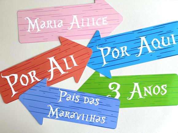 Placas Decorativas - Alice no País das Maravilhas