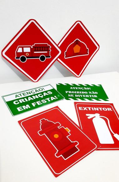 Placas Decorativas - Bombeiros