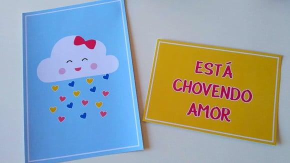 Placas Decorativas - Chuva de Amor