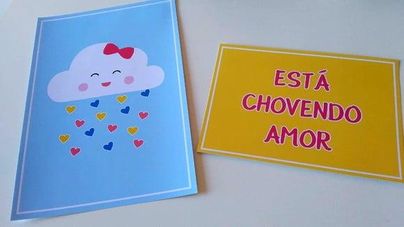 Placas Decorativas - Chuva de Amor