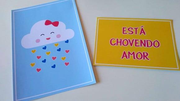 Placas Decorativas - Chuva de Amor