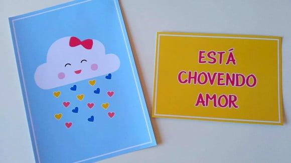 Placas Decorativas - Chuva de Amor