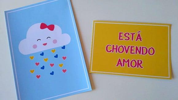 Placas Decorativas - Chuva de Amor