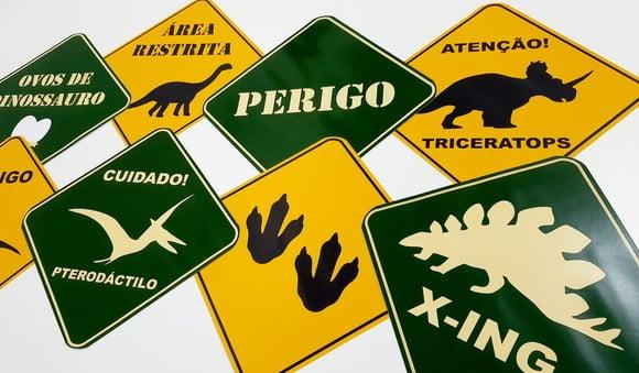 Placas Decorativas - Dinossauro