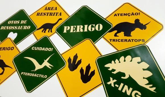 Placas Decorativas - Dinossauro