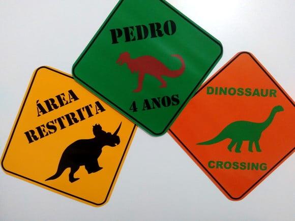 Placas Decorativas - Dinossauro