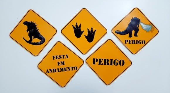 Placas Decorativas - Godzilla