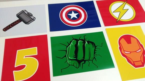 Placas Decorativas - Heróis