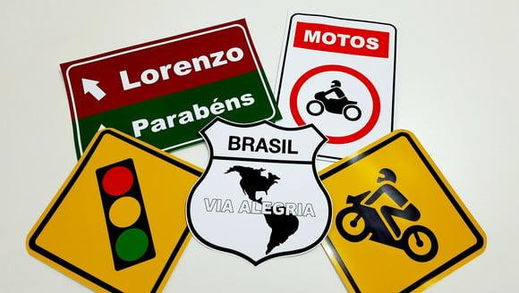 Placas Decorativas - Meios de Transportes (moto)