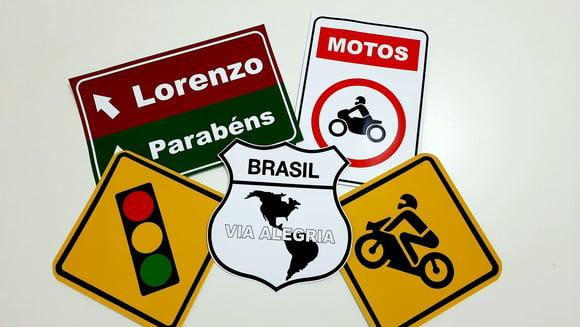 Placas Decorativas - Meios de Transportes (moto)