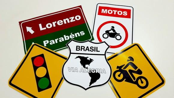 Placas Decorativas - Meios de Transportes (moto)