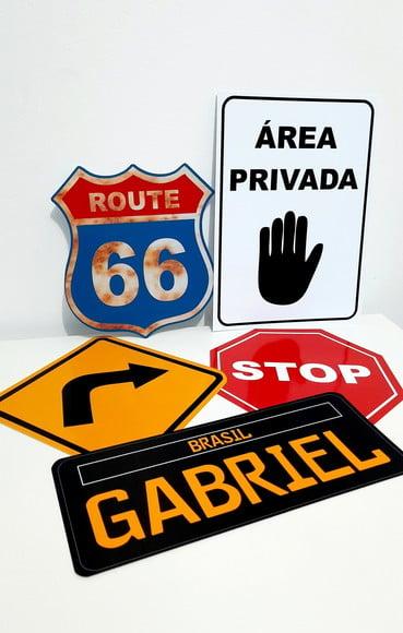 Placas Decorativas - Route 66