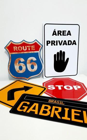 Placas Decorativas - Route 66