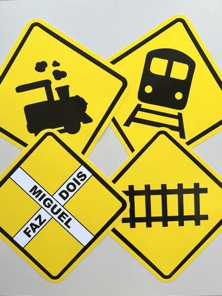 Placas Decorativas Trem - Meios de Transportes