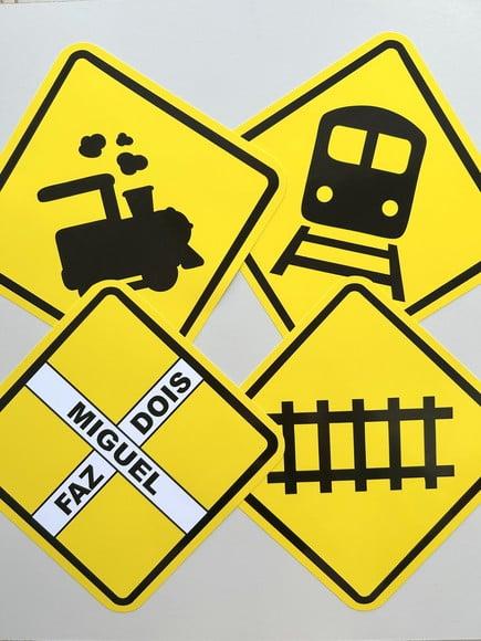 Placas Decorativas Trem - Meios de Transportes