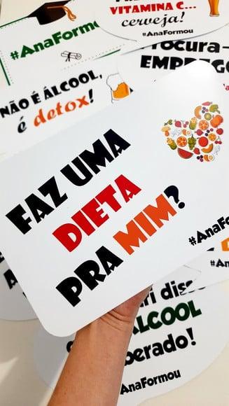 Placas Divertidas - Nutrição