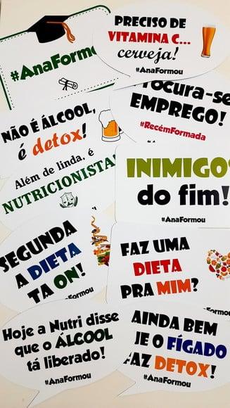 Placas Divertidas - Nutrição