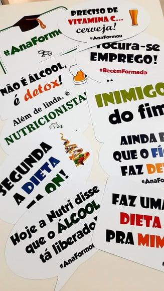 Placas Divertidas - Nutrição