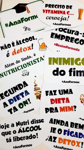 Placas Divertidas - Nutrição