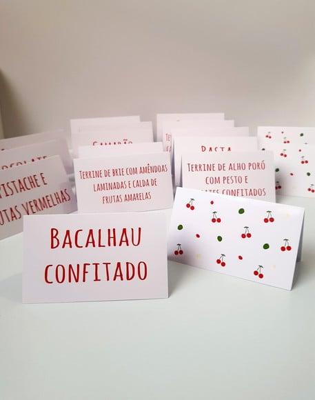 Placas Identificação Comida - Cereja