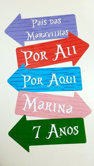Setas Alice no País das Maravilhas