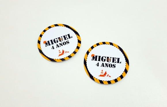 Tag Construção 4 cm