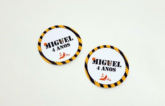 Tag Construção 4 cm