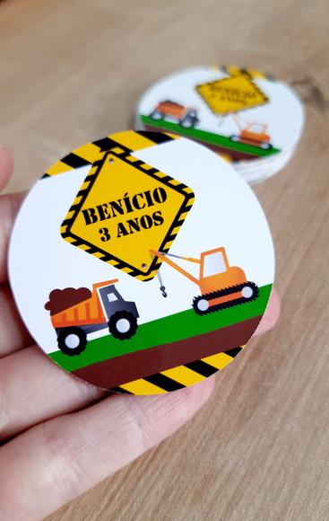 Tag Construção 5 cm