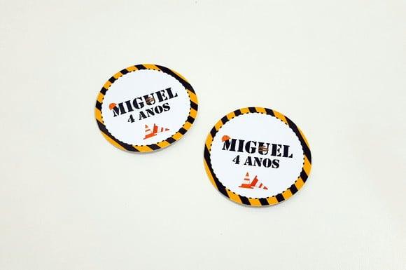 Tag Construção 4 cm