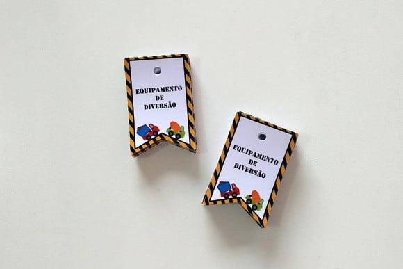 Tag Construção 5 cm