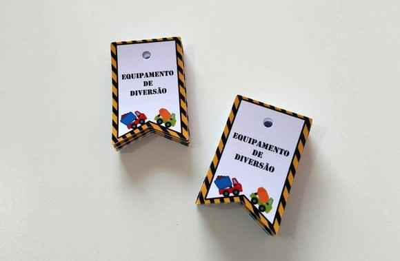 Tag Construção 5 cm