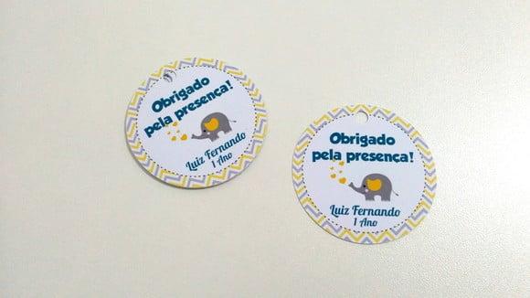 Tag Elefantinho 4 cm - Lembrancinha