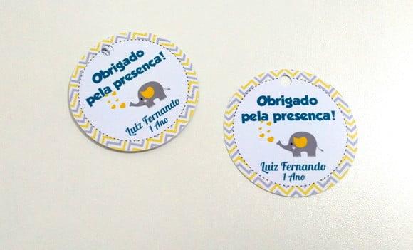 Tag Elefantinho 4 cm - Lembrancinha