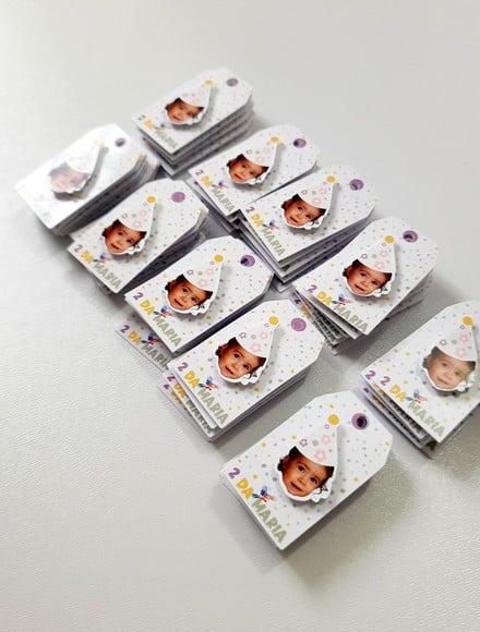 Tag Personalizada com Rostinho - Passarinho