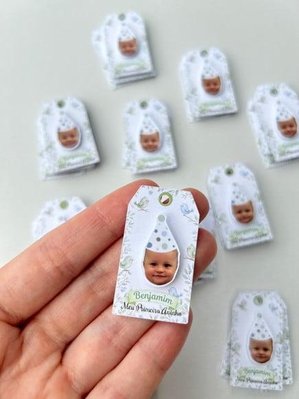 Tag Personalizada com Rostinho - Passarinhos