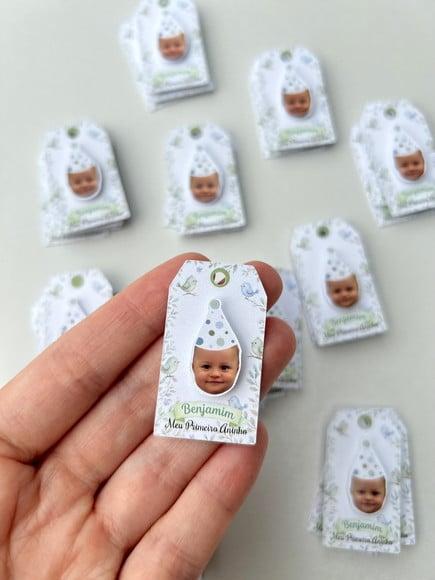 Tag Personalizada com Rostinho - Passarinhos