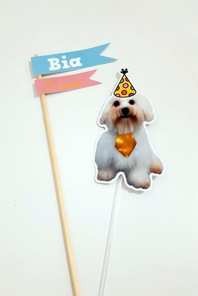 Topo de Bolo - Cachorrinhos (personalizado)