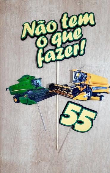 Topo de Bolo - Colheitadeira