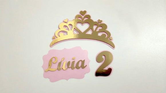 Topo De Bolo - Coroa De Princesa