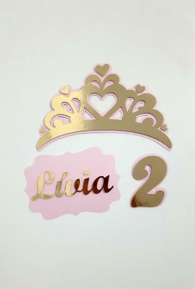 Topo De Bolo - Coroa De Princesa