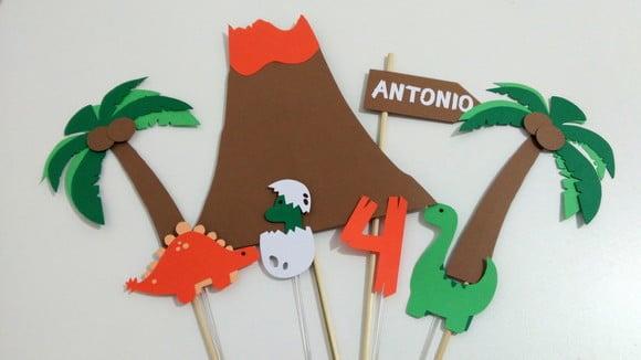 Topo de Bolo - Dinossauro