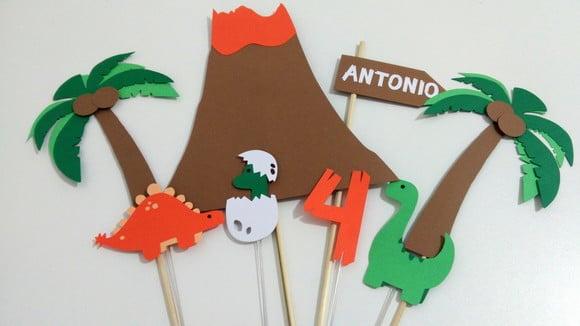 Topo de Bolo - Dinossauro
