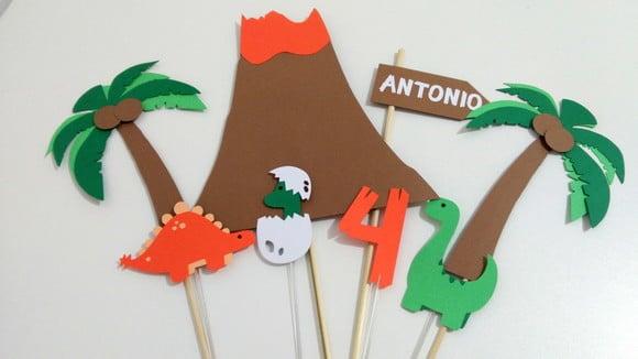 Topo de Bolo - Dinossauro